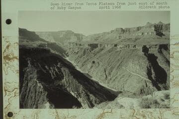 Down River from Tonto Plateau from just east of mouth of Ruby Canyon