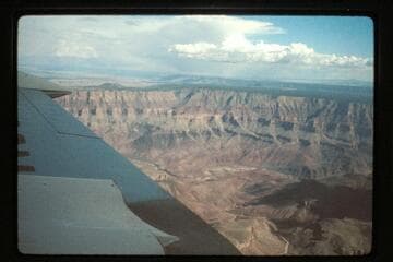 Desert view opposite rim; Unkar Rapid