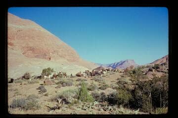 Camp in basin north of Sid Whiskers Butte, Sixty Mile Point