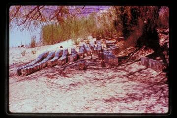 Gas cans; Lees Ferry