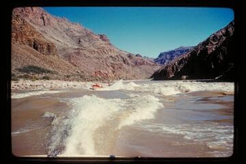 "Wee Red" in 205 Mile Rapids, approximate gauge 20,000 cfs