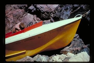 Wreck of Harris-Brennan boat; Mile 77
