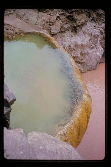 Travertine Spring and Bowl, Mile 212-213, left bank