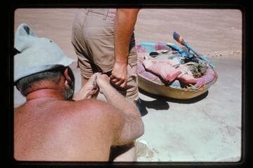 Bill tailors Buzz' pants for style