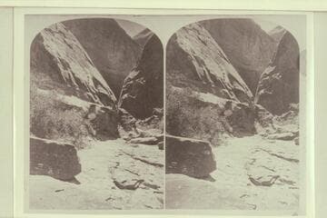 "Views on the Colorado River," Glen Canon Series, Tam-a-nump Canon, a lateral gorge.  Copied from a stereo card in the Bishop collection in Salt Lake