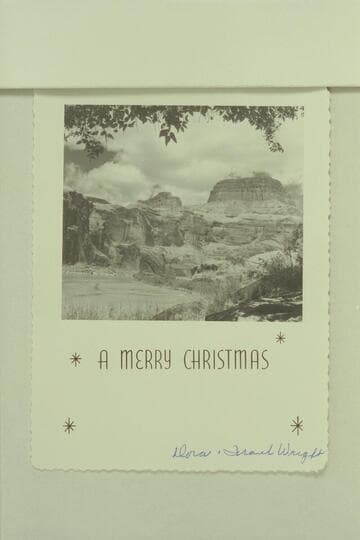 [Christmas card frpm Dora and Frank Wright]