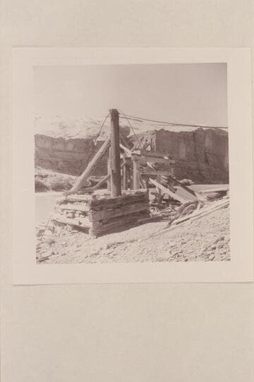 Site of old water wheel, Olympia Bar, Glen Canyon