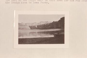 The boat at the right must be that used for the run from the Dredge down to Lees Ferry