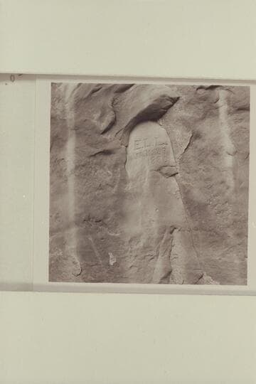 Inscriptions on the trail beyond the second dugway east of Hole in the Rock crossing