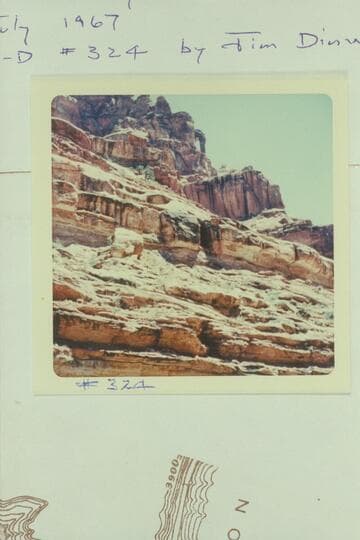 Arch on skyline near Mille Crag Bend