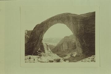 Rainbow Bridge- a natural arch rising 308 feet above the stream in Bridge Canyon