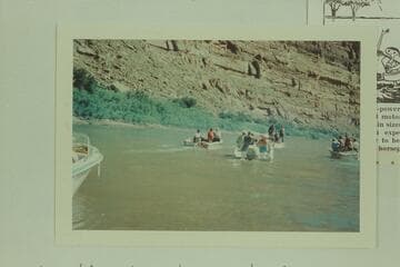 Power boats in use on the Udall junket