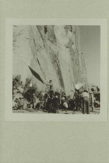 Filming of "The Colorado River Story" by a Disney crew.  Camp site below Moab