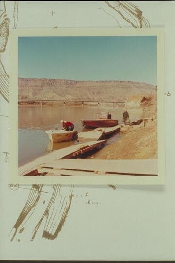Tex McClatchy's "Turbocraft" and "Major Powell" at the Moab boat ramp