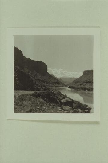 Down the Colorado River from about Mile 85.  Fisher Towers in distance
