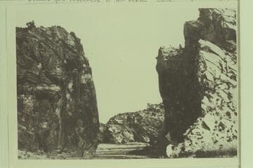 Reservoir Site- Paria Creek.  124 ft. wide at bottom- 200 ft. high- 116 ft. wide at top