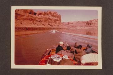 Colorado River near Bootlegger Canyon from Tex McClatchy's jet boat with the Turbocraft acting as pilot boat