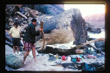 Slab spalled by fire; Badger Creek