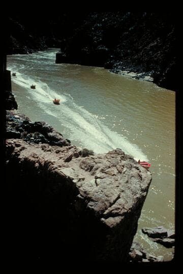 Cruising down to Bright Angel Bridge