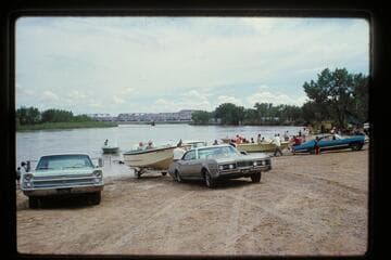 Launching boats at Green River, Utah