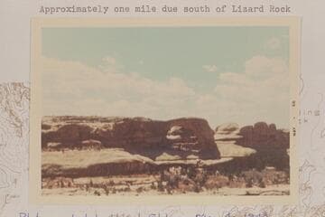 Arch in The Fins in Ernies Country.  Approximately one mile due south of Lizard Rock