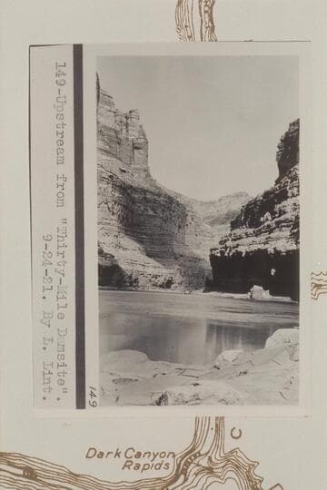 Up from near mouth of Cove Canyon.  Lint photo numbered 149 in LaRue album 1