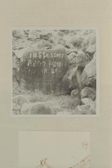 1st steamer "Major Powell" inscription at Mile 212.9