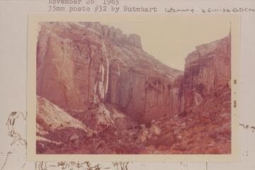 Impassible south end of Moqui Trail Canyon