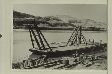 Hoskanini dredge under construction after launching