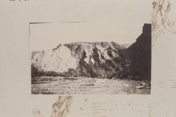 Down side canyon at Mile 206.85 left bank N 12 degrees  W.  Folded gypsum