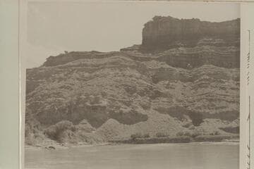 Junction of Green and Colorado Rivers.  Lees Ferry gauge:  July 14:  5,700 cfs.  July 15:  5,360 cfs.  July 16:  5,110 cfs.  July 17:  4,850 cfs.  Compare to Plate 25 USGS WSP 395