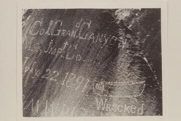 The Best Expedition inscription at Mile 204 1/2, right bank.  Part of Belknap photo