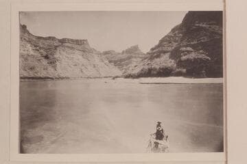 Best Expedition a half mile below the mouth of the Green River.  Down the Colorado from Mile 0.5.  The high point in the distance is about 0.8 on the left bank