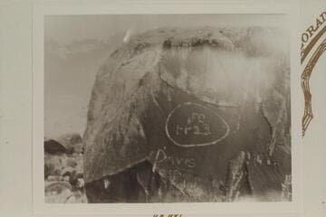 Inscription at upper end of Spanish Bottom circled by Bill Davis