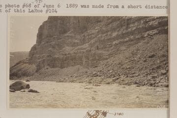 Down Cataract Canyon from Mile 204.1.  Captioned "The foot of Rapid No. 18, Cataract Canyon."