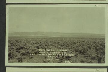 Green River Investigation.  Panorama from north of Choke Cherry Draw, towards Flaming Gorge