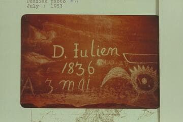 D. Julien inscription in Hell Roaring Canyon