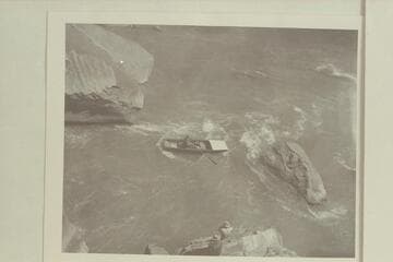 One of Reynolds' small lake boats at Ashley Falls.  The water is very low