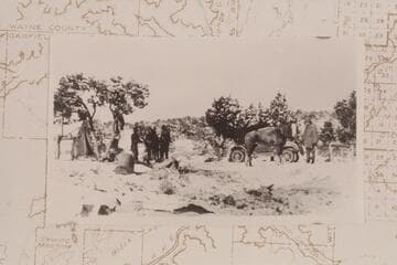 Nequoia Arch Survey.  Black Mesa Traverse.  Winter.  French Seep Camp near Observation Rock