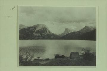 Lakes at head of Green River and near the Continental Divide where the trip started.  The boats were taken from the river some miles below the start and carried by truck to Green River, Wyoming, where a second start was made