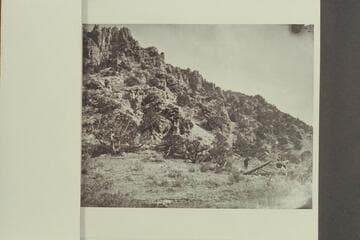 Bluff of Quartzite, near mouth of Red Creek, in Brown's Hole, Daggett County, Utah