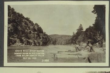 Green River Investigation:  Downstream in Red Canyon, from below Ashley Falls