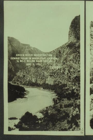 Green River Investigation:  Downstream in Whirlpool Canyon 1/4 Mile below Sage Creek