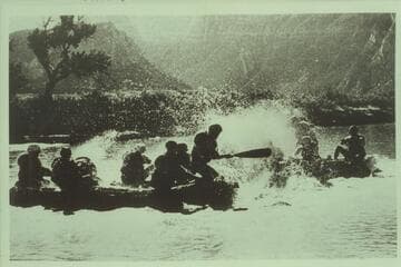 Colorado Outward Bound School water fight.  Possibly in Island Park