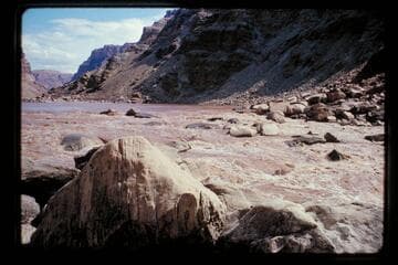 Rapid no. 23, the sliced boulder