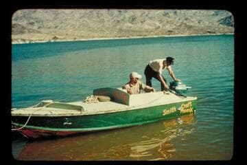 Crew of "June Bug"; Lake Mead