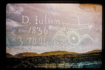 Denis Julien inscription; Hell Roarin' Canyon