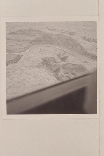 The mouth of the San Juan River at left.  Cottonwood Canyon center and right.  Canyon above The Music Temple above [sic]