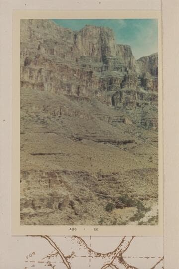 Route climbed by Ervin in 1931 through the Redwall above 234 Mile Rapid