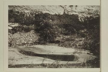 Spring in bottom of cave at head of Moepitz Canyon